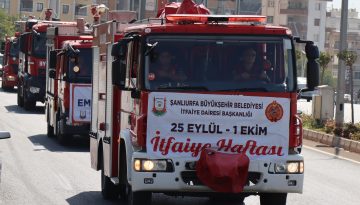 ŞANLIURFA İTFAİYESİ’NDEN İTFAİYE HAFTASINDA KORTEJLİ KUTLAMA