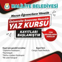 HALİLİYE BELEDİYESİNDEN ÜNİVERSİTE SINAVINA HAZIRLIK KURSU